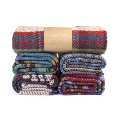 Recycled wool throws