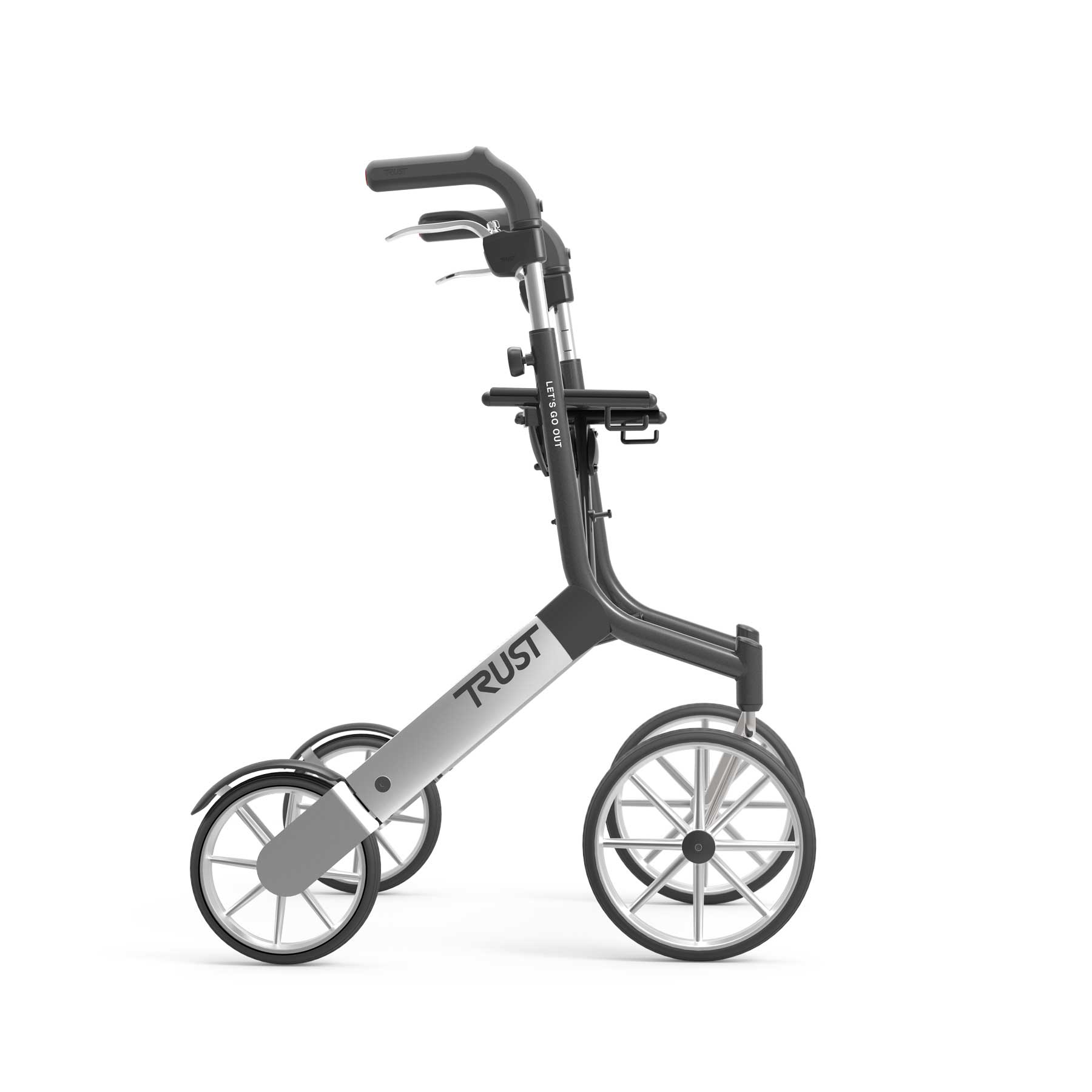 'Let's Go Out' rollator - black